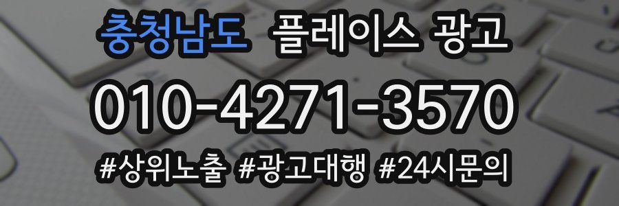 충청남도 플레이스 광고