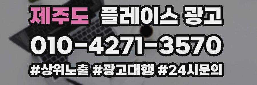 제주도 플레이스 광고