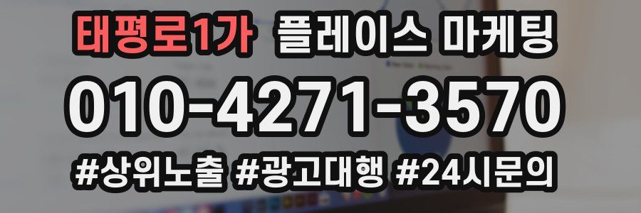 태평로1가 플레이스 마케팅