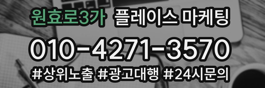 원효로3가 플레이스 마케팅