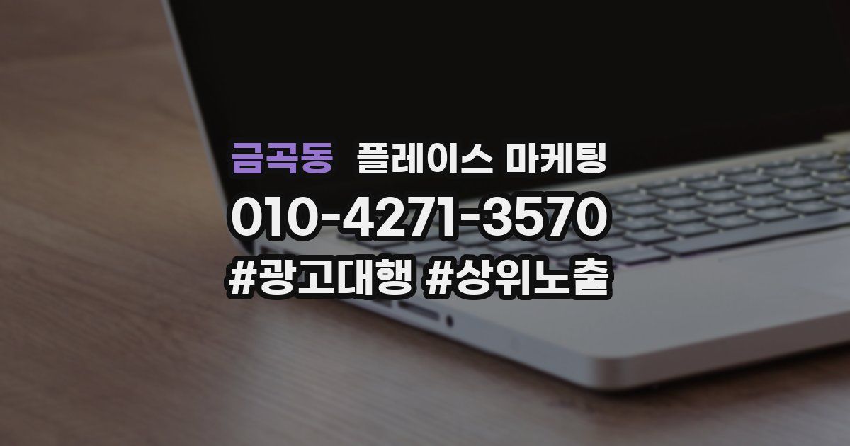금곡동 플레이스 마케팅
