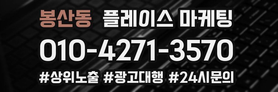 봉산동 플레이스 마케팅
