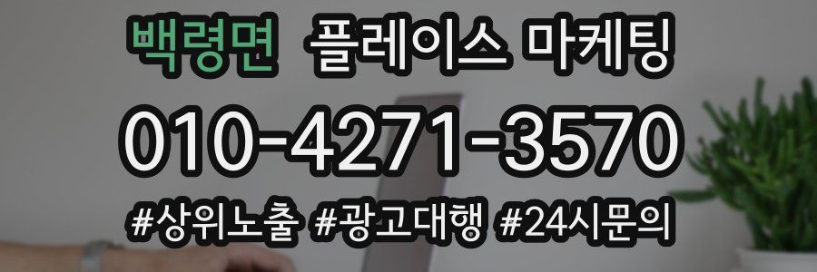 백령면 플레이스 마케팅