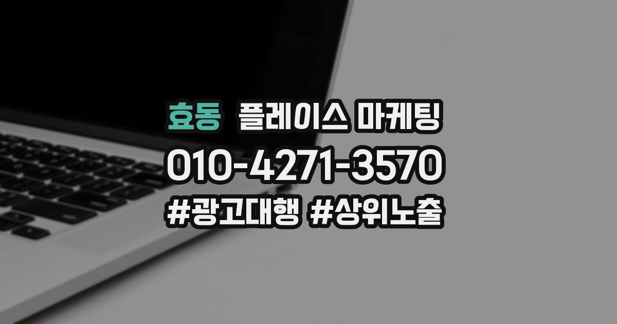 효동 플레이스 마케팅