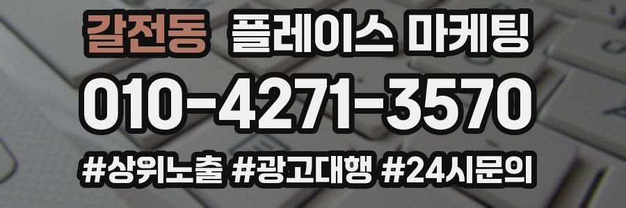 갈전동 플레이스 마케팅