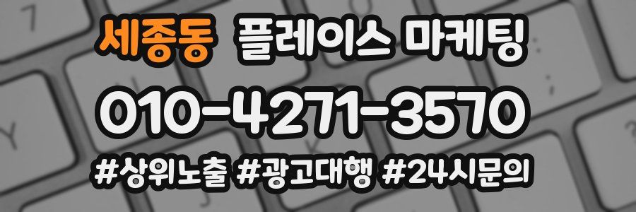 세종동 플레이스 마케팅