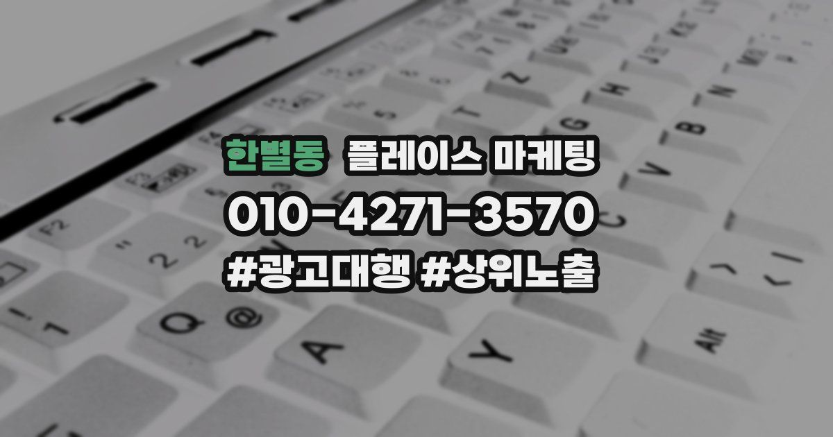 한별동 플레이스 마케팅