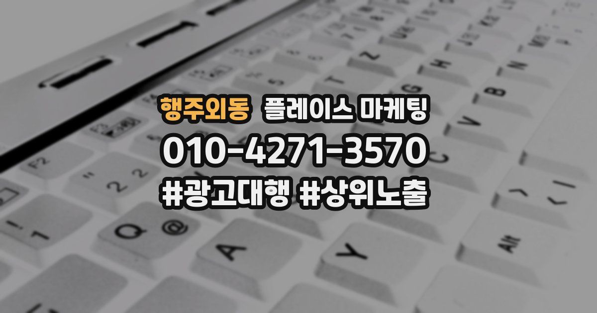 행주외동 플레이스 마케팅