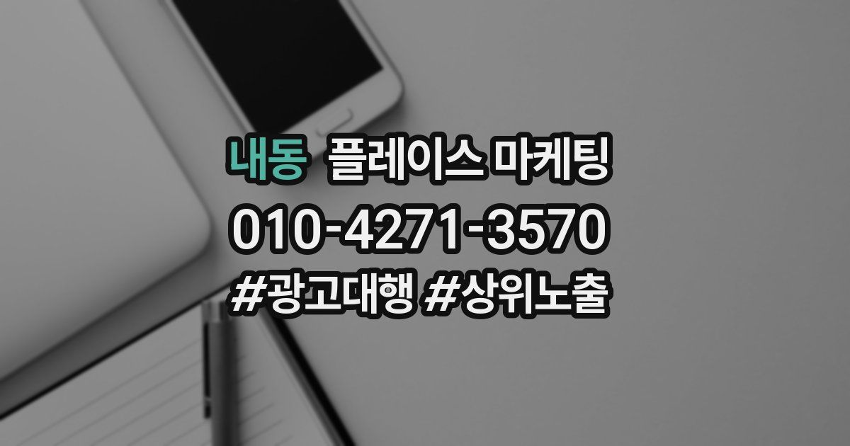내동 플레이스 마케팅