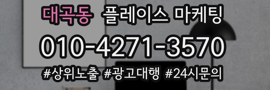 대곡동 플레이스 마케팅