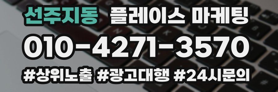 선주지동 플레이스 마케팅