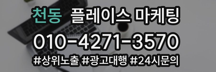 천동 플레이스 마케팅
