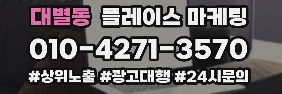 대별동 플레이스 마케팅