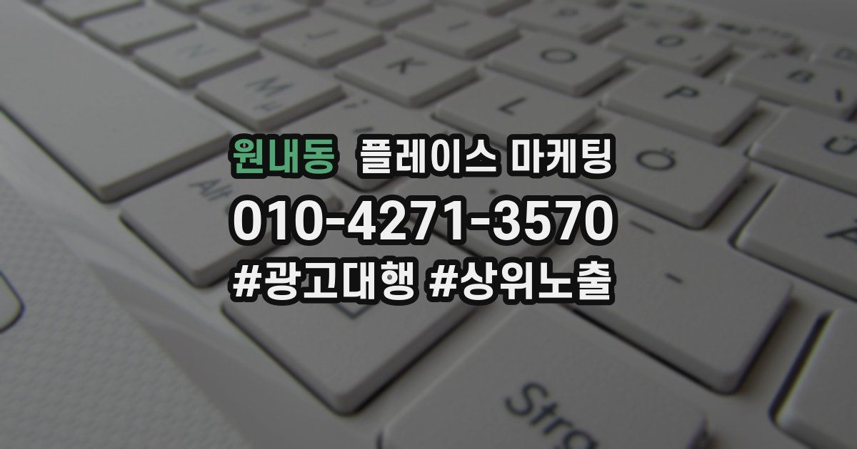 원내동 플레이스 마케팅