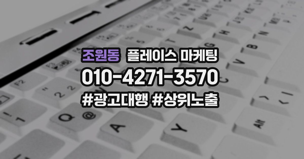 조원동 플레이스 마케팅