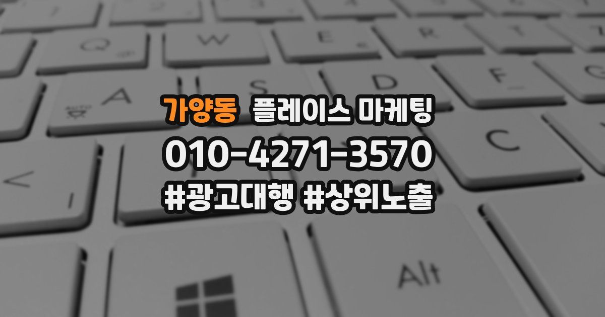 가양동 플레이스 마케팅