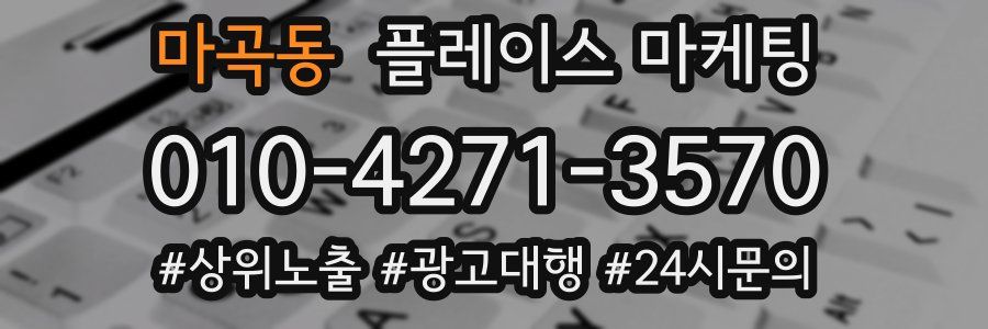 마곡동 플레이스 마케팅