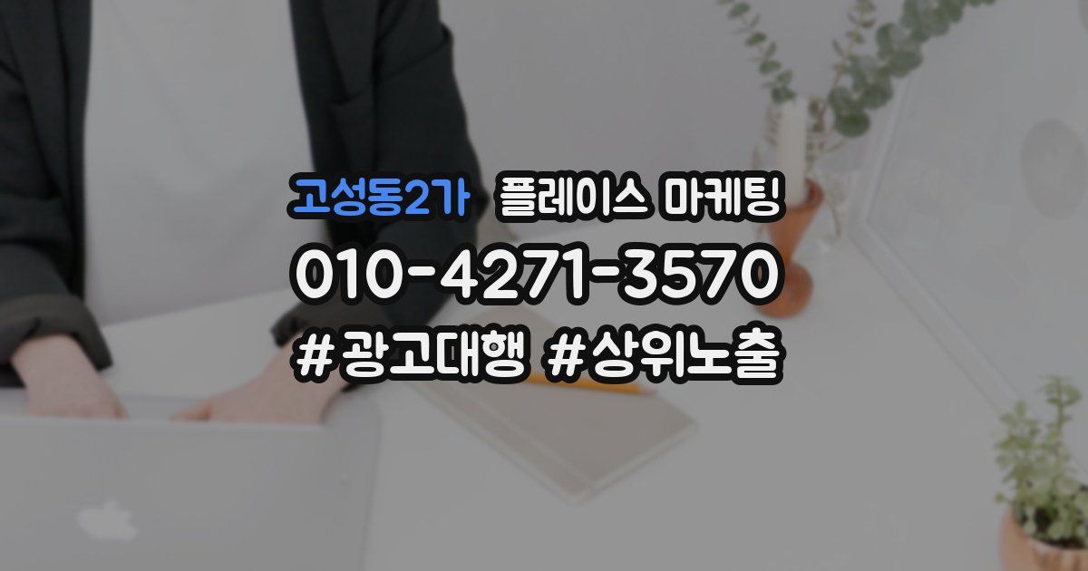 고성동2가 플레이스 마케팅