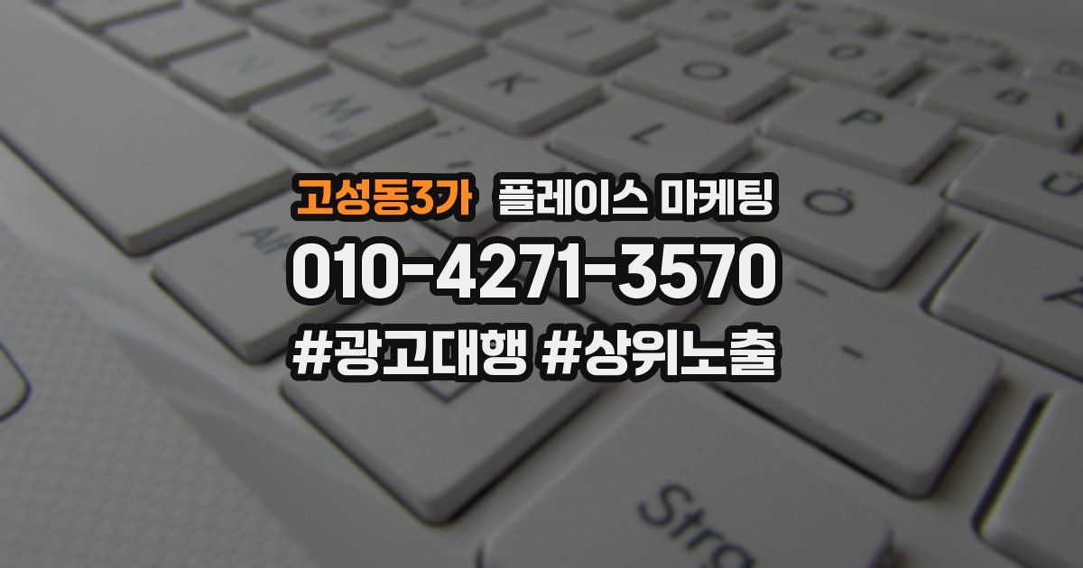 고성동3가 플레이스 마케팅