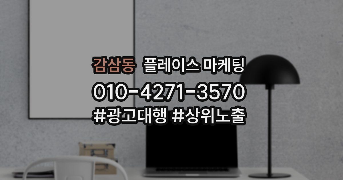 감삼동 플레이스 마케팅