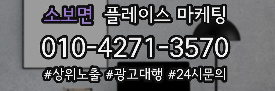 소보면 플레이스 마케팅
