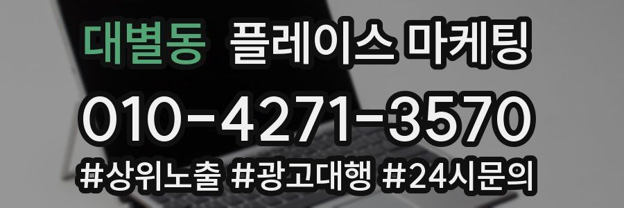 대별동 플레이스 마케팅