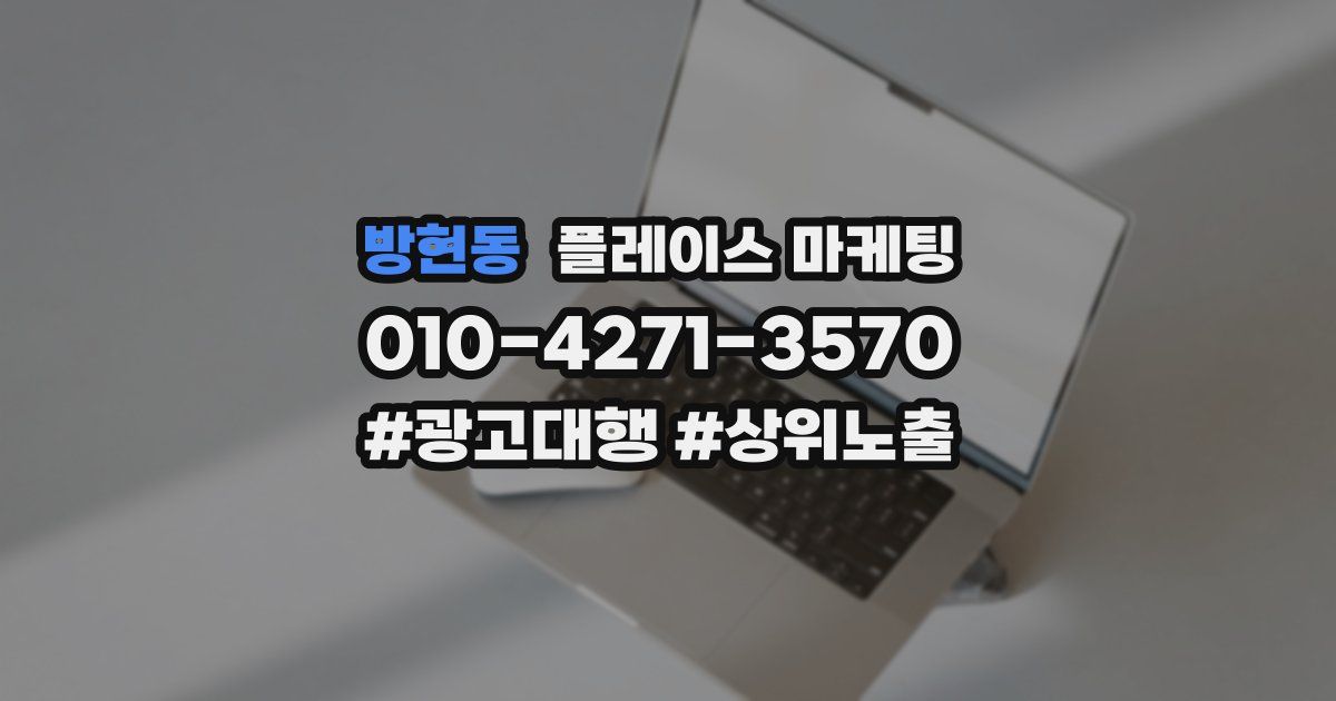 방현동 플레이스 마케팅