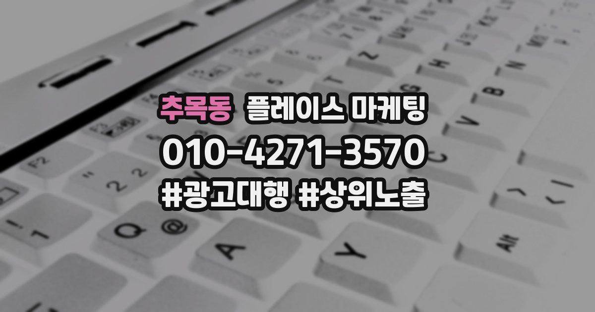 추목동 플레이스 마케팅