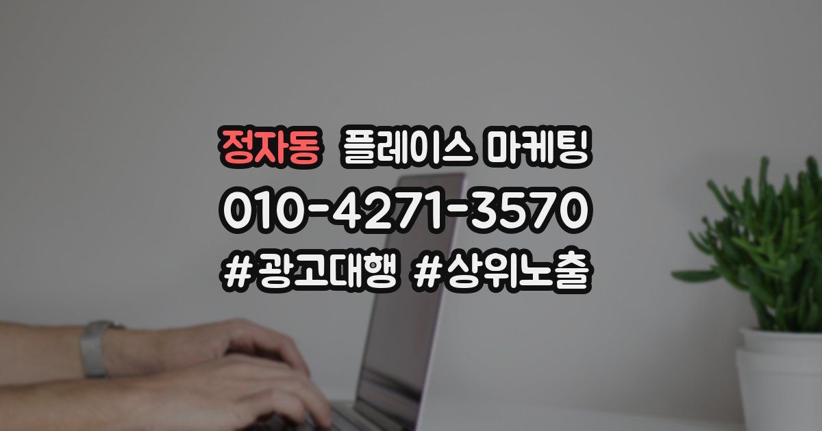 정자동 플레이스 마케팅