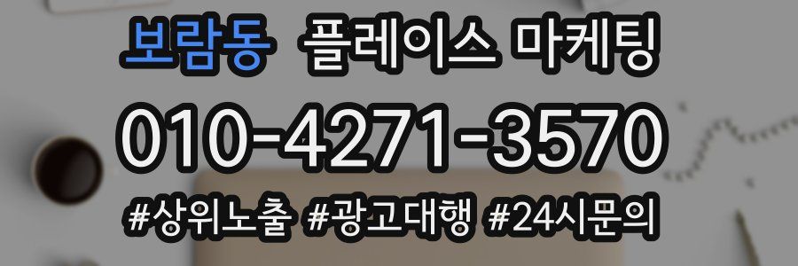 보람동 플레이스 마케팅