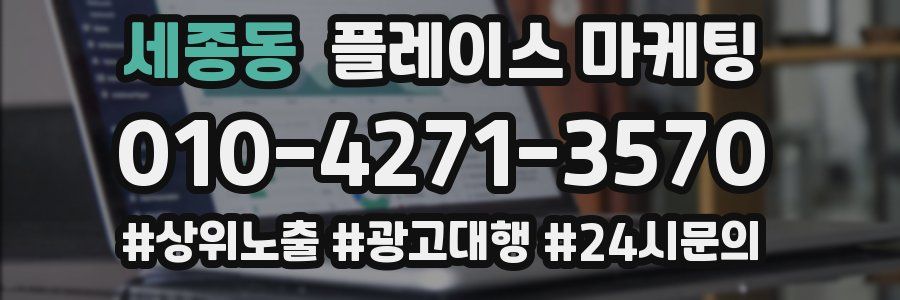 세종동 플레이스 마케팅