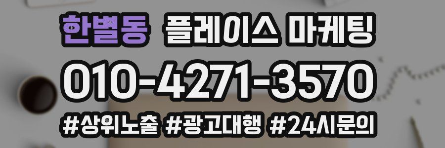 한별동 플레이스 마케팅