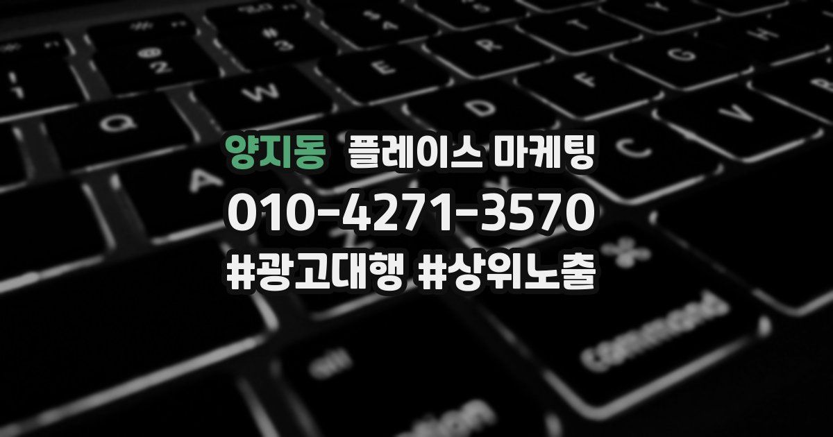 양지동 플레이스 마케팅