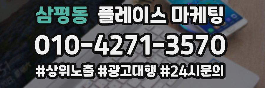 삼평동 플레이스 마케팅