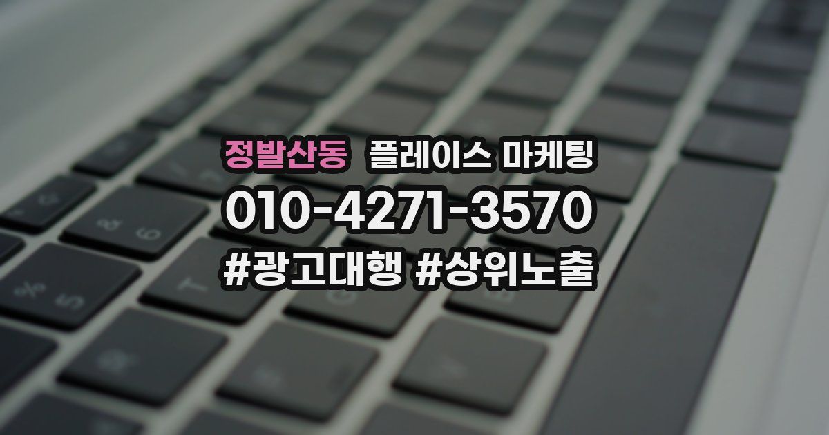 정발산동 플레이스 마케팅