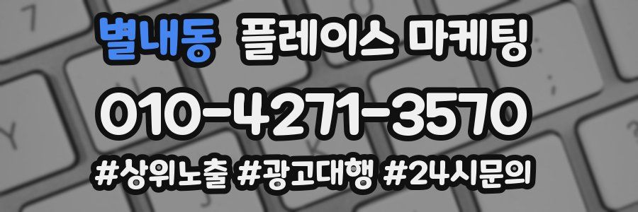 별내동 플레이스 마케팅