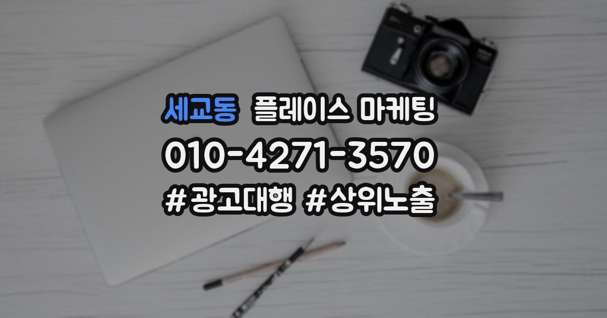 세교동 플레이스 마케팅