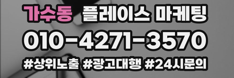 가수동 플레이스 마케팅