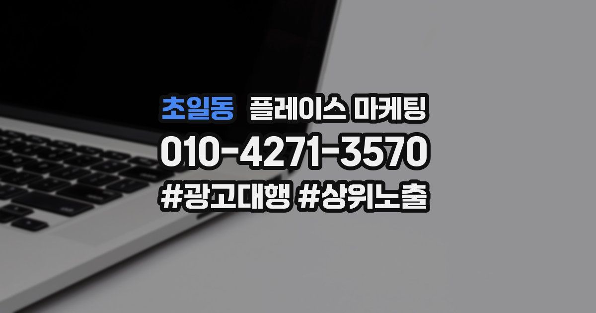 초일동 플레이스 마케팅