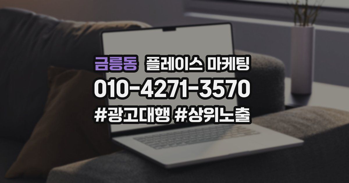 금릉동 플레이스 마케팅