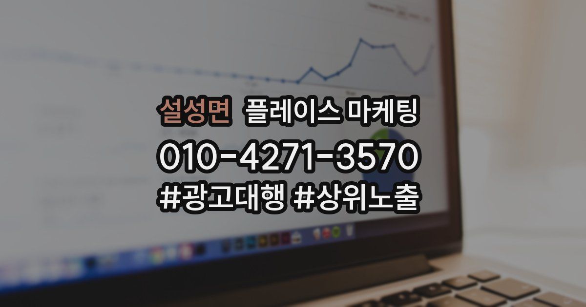 설성면 플레이스 마케팅