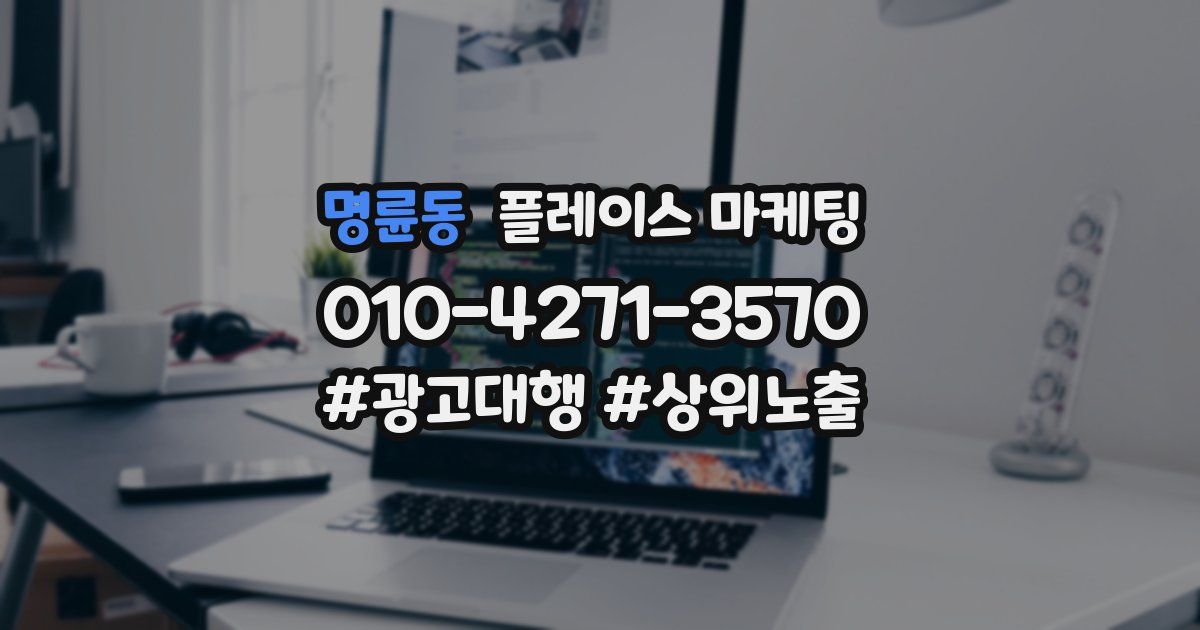 명륜동 플레이스 마케팅