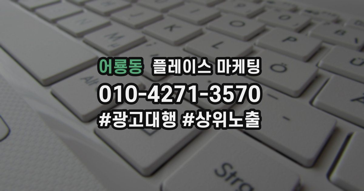 어룡동 플레이스 마케팅