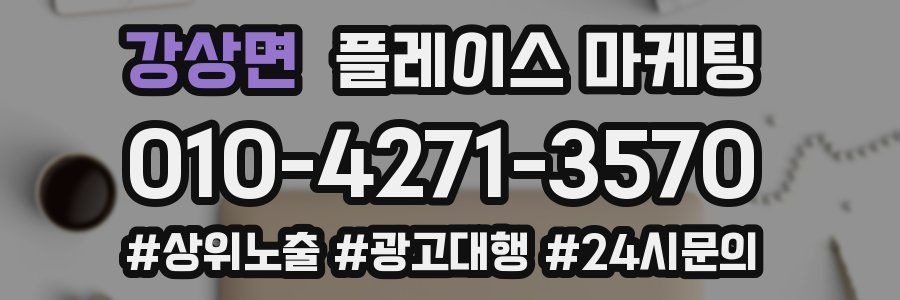 강상면 플레이스 마케팅