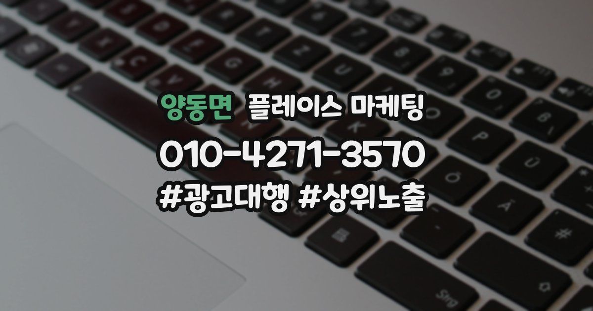양동면 플레이스 마케팅