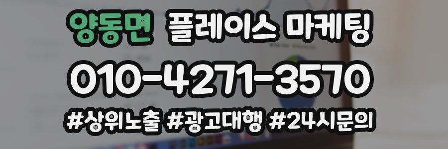 양동면 플레이스 마케팅
