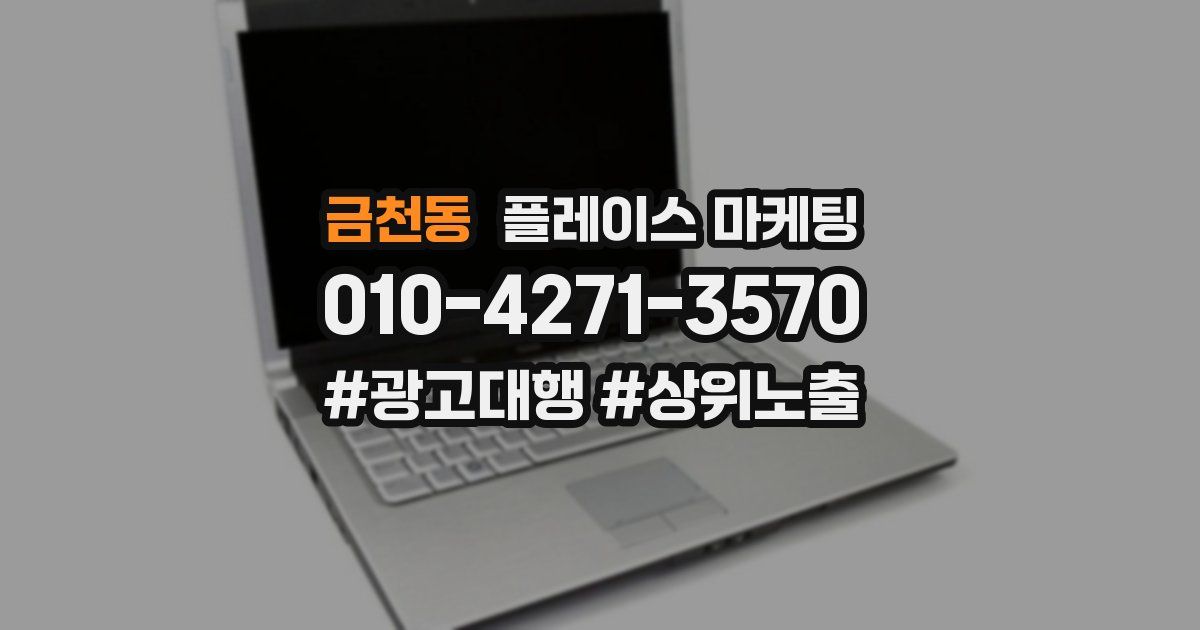 금천동 플레이스 마케팅