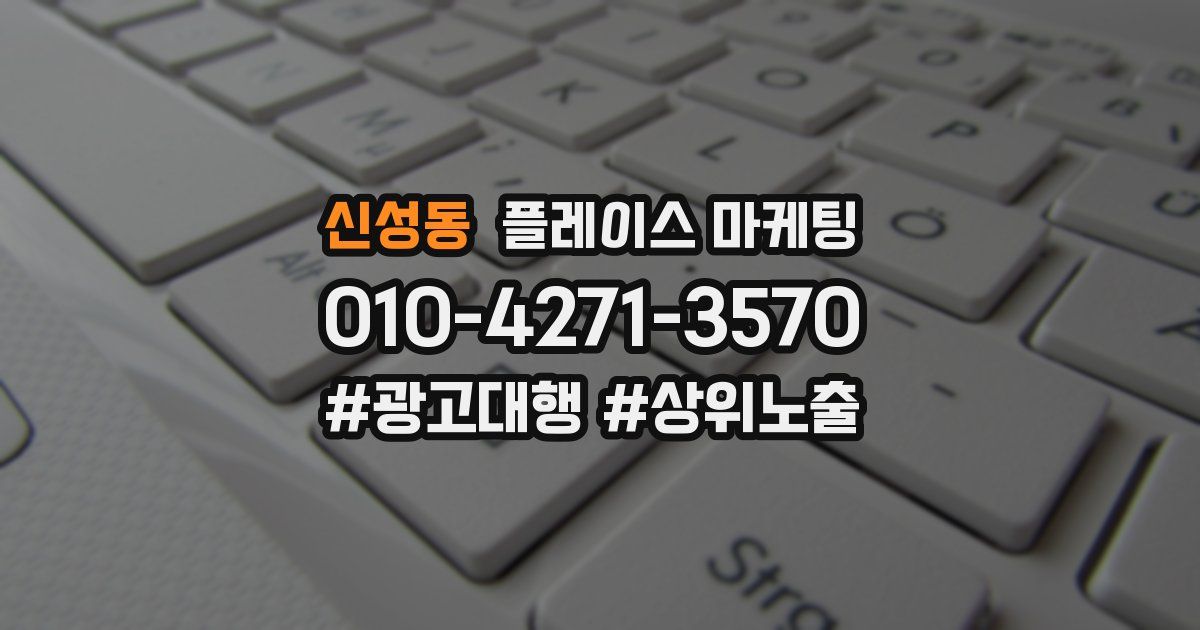 신성동 플레이스 마케팅
