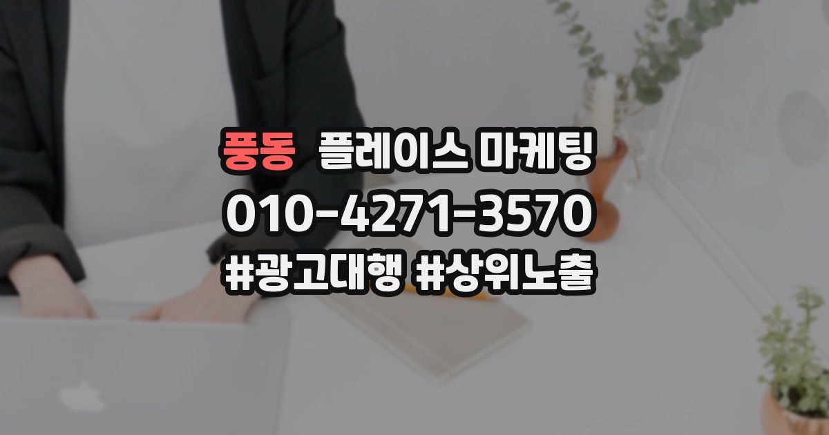 풍동 플레이스 마케팅