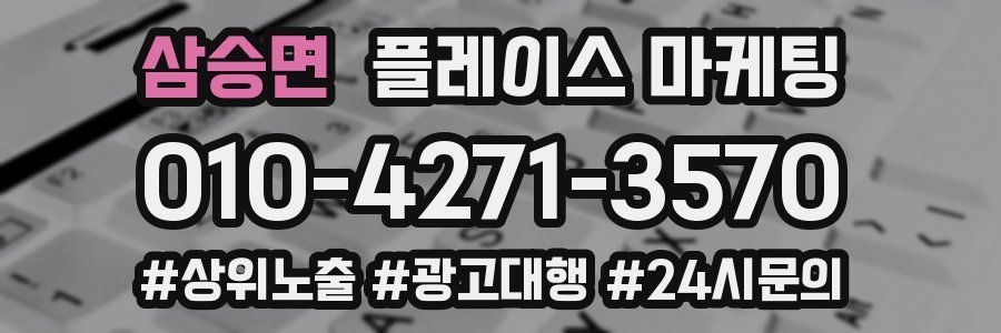 삼승면 플레이스 마케팅